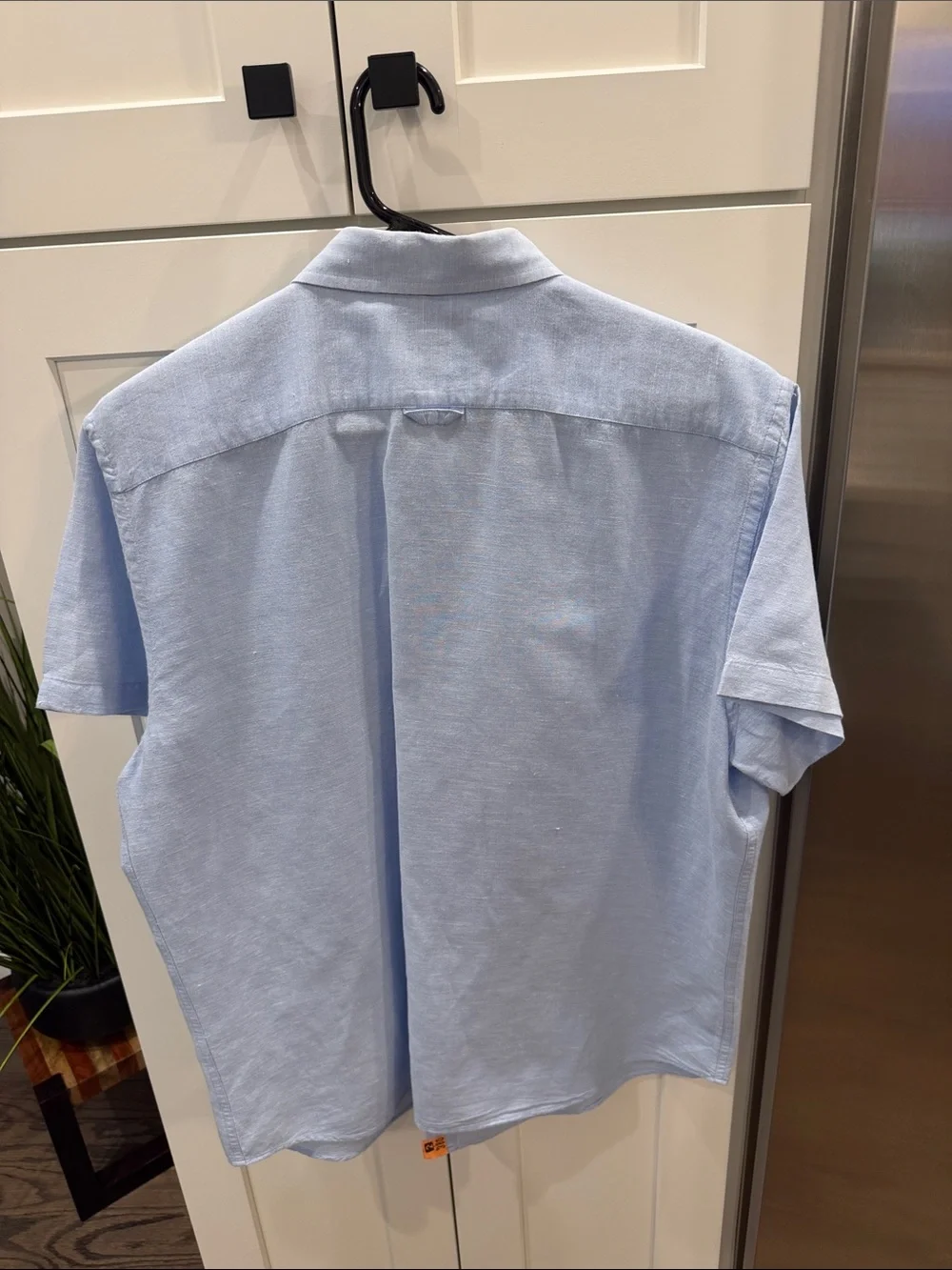 Banana Republic Light Blue Short Sleeve Button-Down Shirt